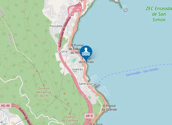 Map of Praia do Carballal