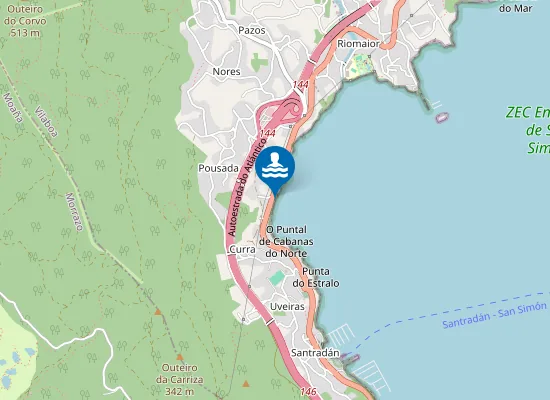 Map of O Areo do Redondal