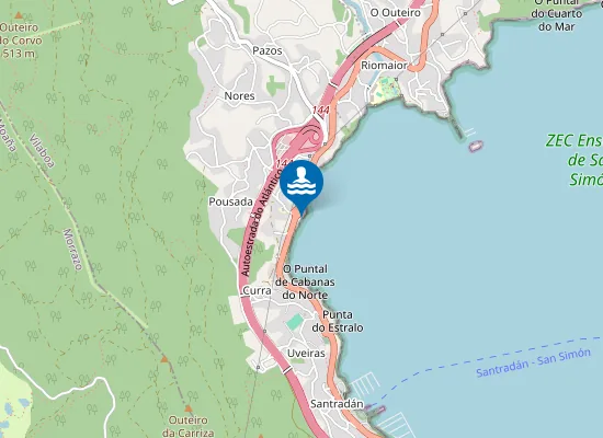 Map of Praia de Pousada