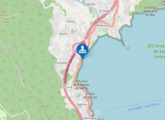Map of O Areo Da Estrada