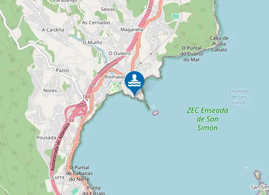 Map of A Ribeira do Forcado