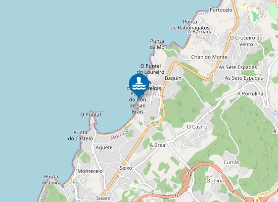 Map of Praia dos Namorados