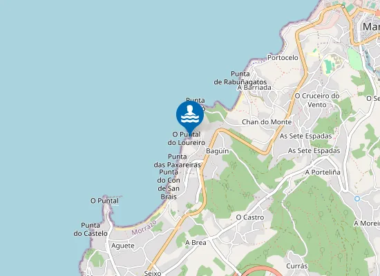 Map of Praia do Loureiro