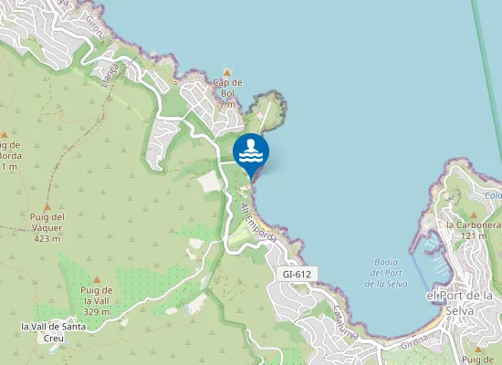 Map of Platja de l'Olla