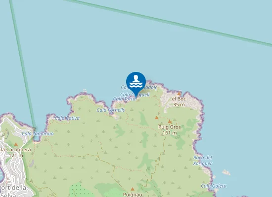 Map of Cala Corquell