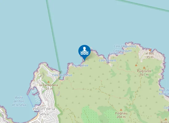 Map of Cala Cativa