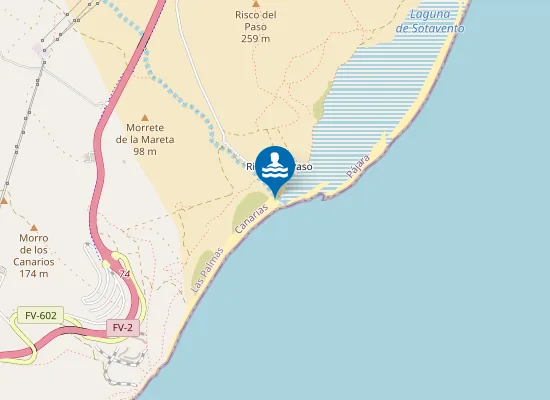 Map of Playa Risco Del Paso