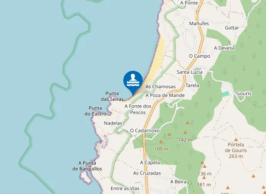 Map of Praia das Seiras