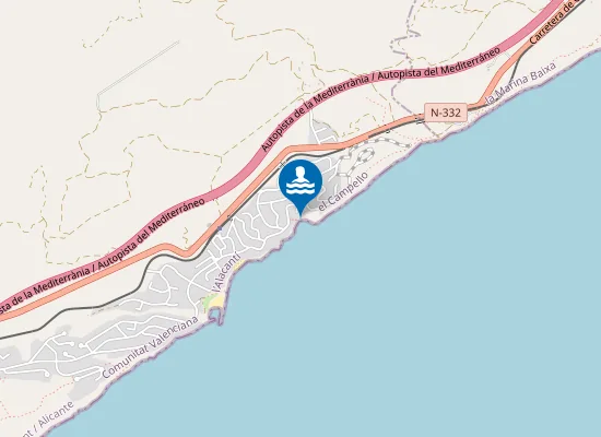 Map of Cala de Les Palmeretes