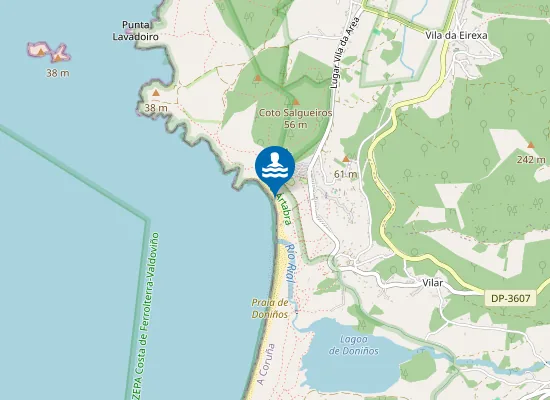 Map of Praia da Area Pequena