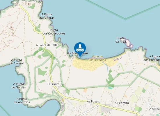 Map of Praia dos Crebadoiros