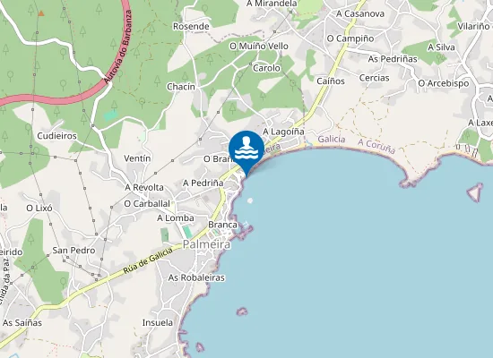 Map of Praia de Banda ó Río