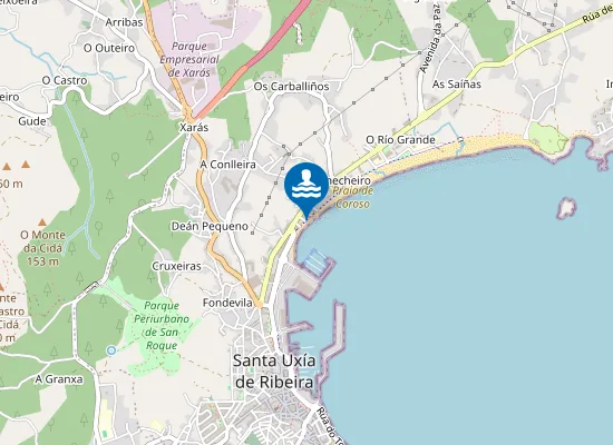 Map of Praia das Carolinas