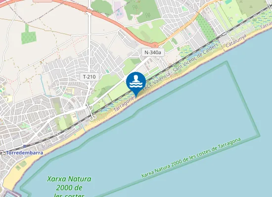 Map of Platja Naturista Benamocarra