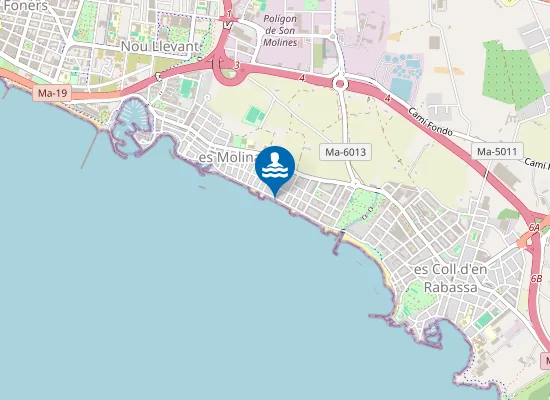 Map of Platja des Molinar