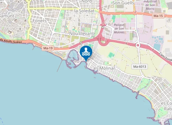 Map of Platja des Portitxolet