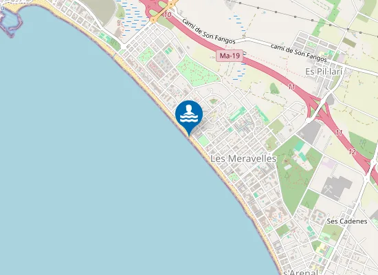 Map of Platja de les Meravelles