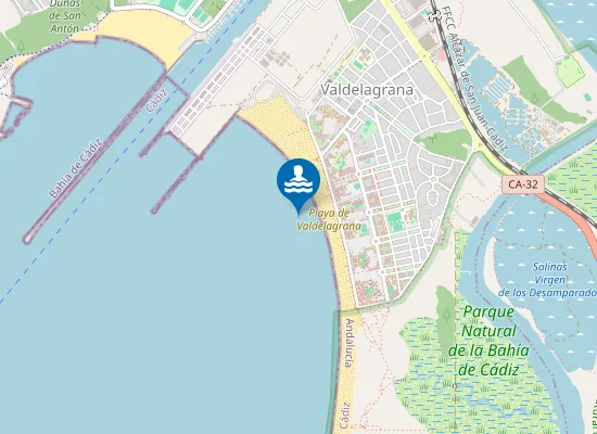 Map of Playa de Valdelagrana