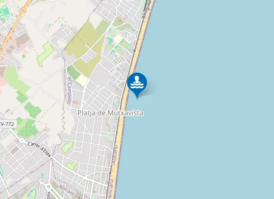 Map of Platja de l'Horta-Mutxavista