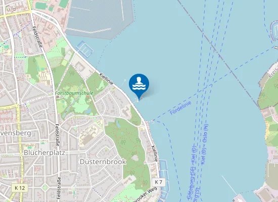 Map of OSTS KIEL SEEBAD DUESTERNBROOK