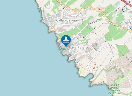 Map of Playa Las Galgas