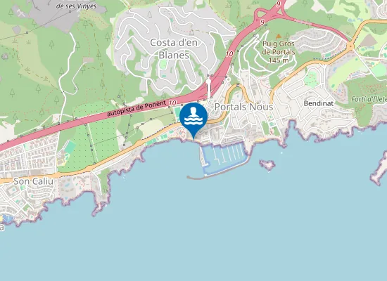 Map of Platja de Punta Portals