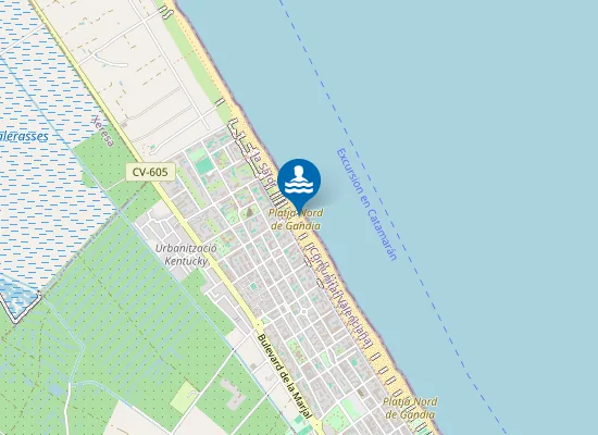 Map of Platja Nord de Gandia