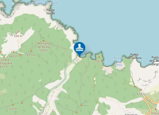 Map of Playa De Vallehermoso
