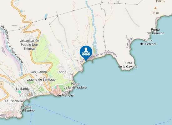 Map of Playa del Medio