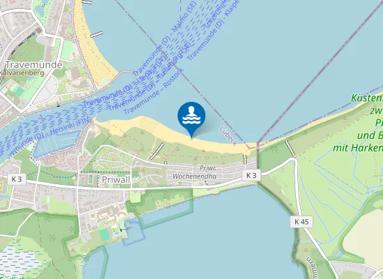 Map of OSTS BADESTRAND PRIWALL