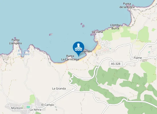 Map of Playa Carniciega
