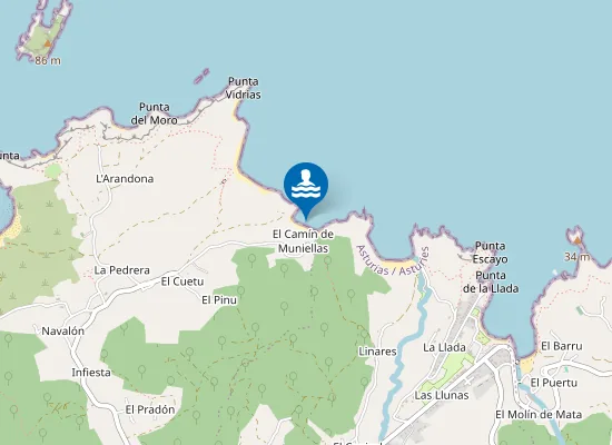 Map of Playa de Munielles