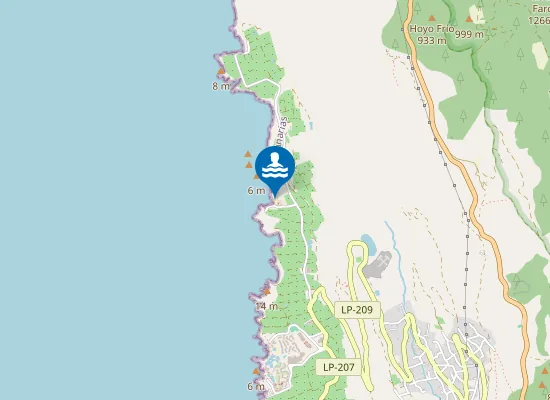Map of Playa de la Zamora Chica