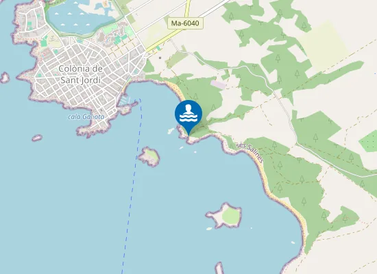 Map of platja de Can Curt
