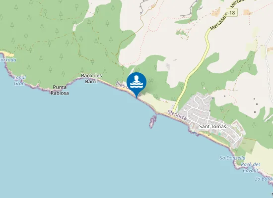 Map of Platja de Binigaus
