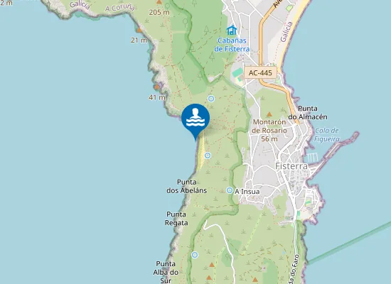 Map of Praia do Mar de Fóra