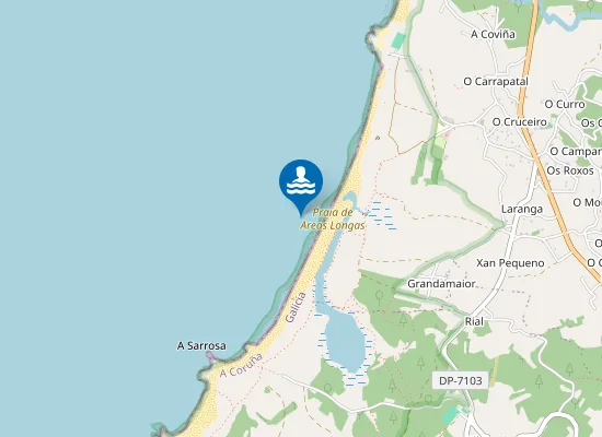 Map of Praia de Areas Longas