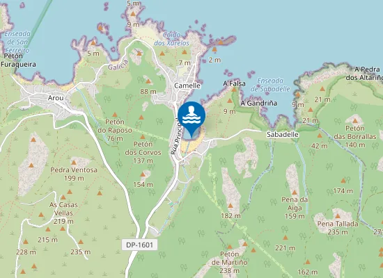 Map of Praia de Camelle