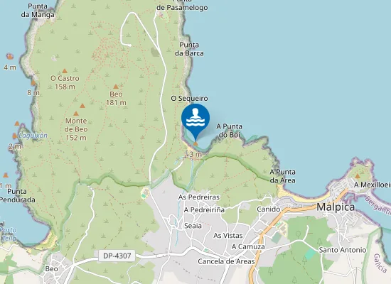 Map of Praia de Seaia