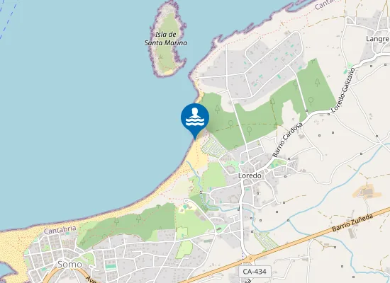 Map of Playa de Loredo