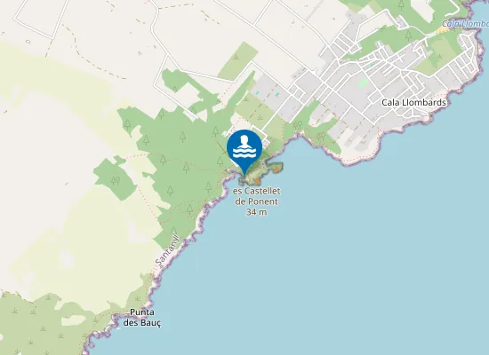 Map of Caló dels Mariners