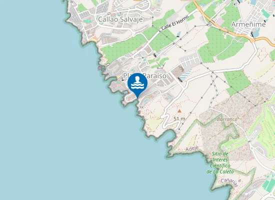 Map of Playa las Salinas