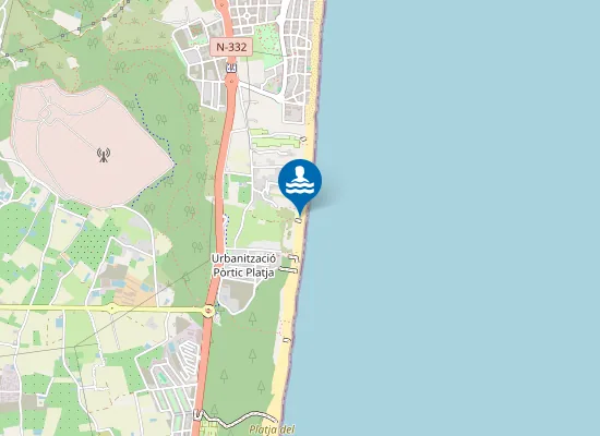 Map of Platja del Montcaio