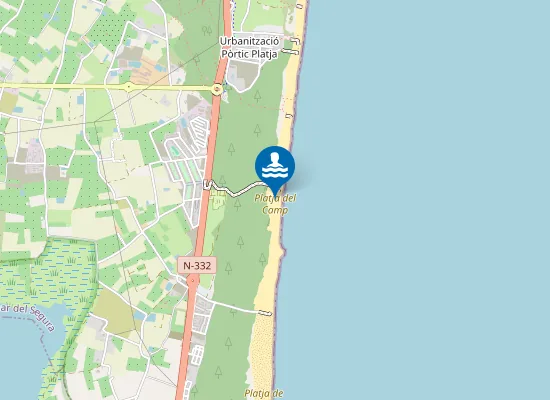 Map of Platja del Camp