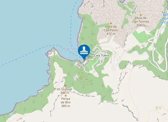 Map of Cala Tuent