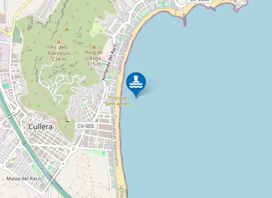 Map of Platja de Sant Antoni