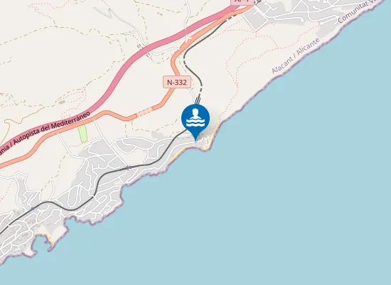 Map of cala del Barranc d'Aigües