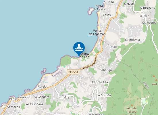 Map of Praia da Lorcheira