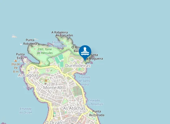 Map of Praia de Durmideiras