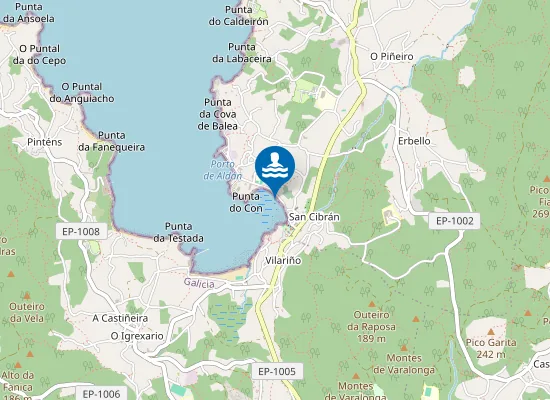Map of Praia de San Cibrán